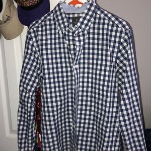 Hawkings McGill navy gingham M button up